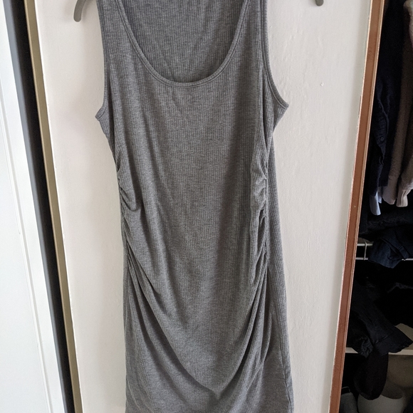 Pinkblush grey ribbed sleeveless maternity dress - Picture 3 of 3